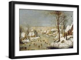 Winter Landscape with Ice-Skaters, after 1565-Pieter Claesz-Framed Giclee Print