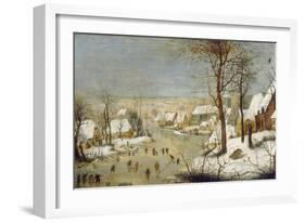 Winter Landscape with Ice-Skaters, after 1565-Pieter Claesz-Framed Giclee Print