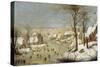 Winter Landscape with Ice-Skaters, after 1565-Pieter Claesz-Stretched Canvas