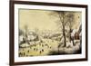 Winter Landscape with Skaters and a Bird Trap, 1565-Pieter Bruegel the Elder-Framed Giclee Print