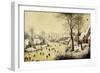 Winter Landscape with Skaters and a Bird Trap, 1565-Pieter Bruegel the Elder-Framed Giclee Print