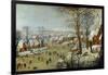 Winter Landscape with Skaters and a Bird Trap-Pieter Brueghel the Younger-Framed Giclee Print