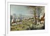 Winter Landscape with Skaters and a Bird Trap-Pieter Brueghel the Younger-Framed Premium Giclee Print
