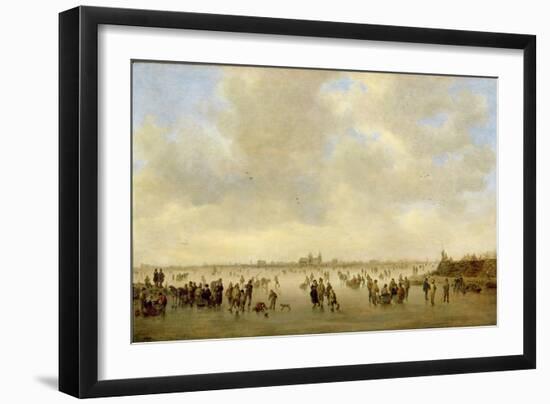 Winter Landscape with Skaters before S'Hertogenbosch, 1646-Jan Van Goyen-Framed Giclee Print