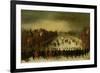 Winter Landscape with Skaters on Vijverberg in the Hague-Adam Van Breen-Framed Premium Giclee Print