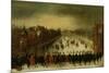 Winter Landscape with Skaters on Vijverberg in the Hague-Adam Van Breen-Mounted Premium Giclee Print