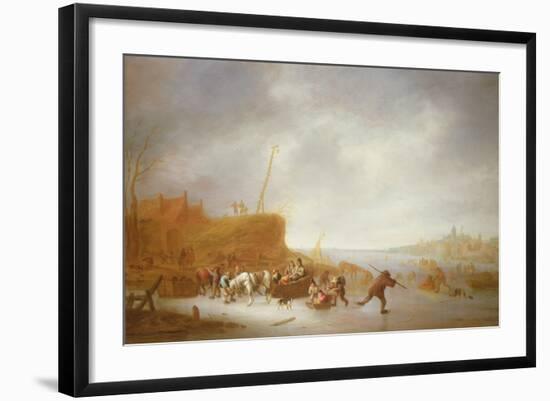 Winter Landscape with Skaters-Adriaen Jansz. Van Ostade-Framed Giclee Print