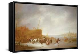 Winter Landscape with Skaters-Adriaen Jansz. Van Ostade-Framed Stretched Canvas