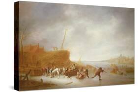 Winter Landscape with Skaters-Adriaen Jansz. Van Ostade-Stretched Canvas