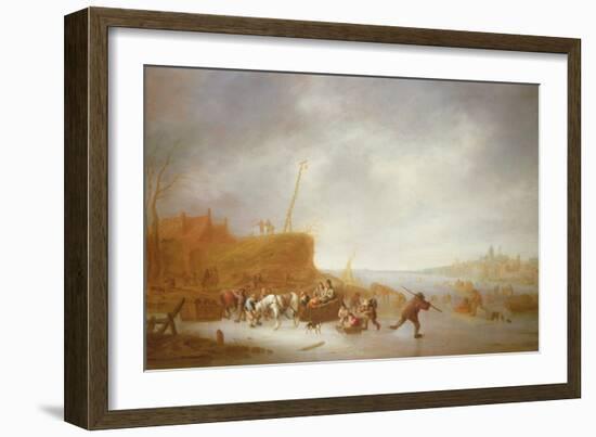 Winter Landscape with Skaters-Adriaen Jansz. Van Ostade-Framed Giclee Print