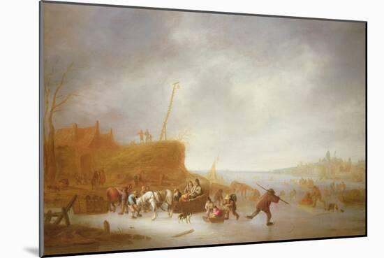 Winter Landscape with Skaters-Adriaen Jansz. Van Ostade-Mounted Giclee Print