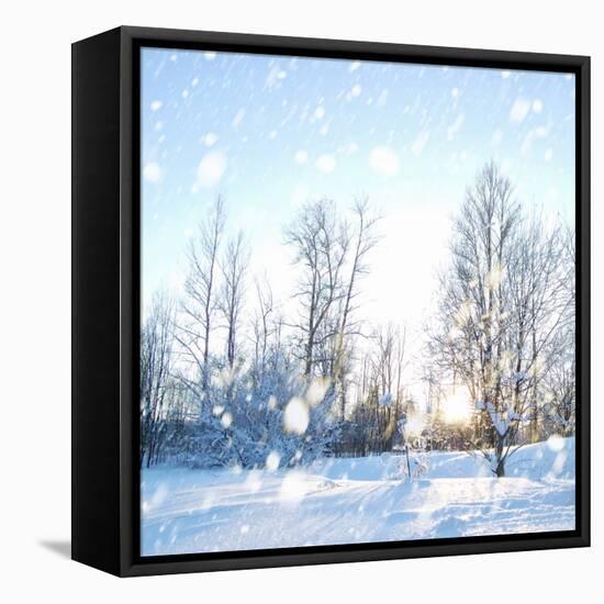 Winter Landscape with Snow-IgorKovalchuk-Framed Stretched Canvas