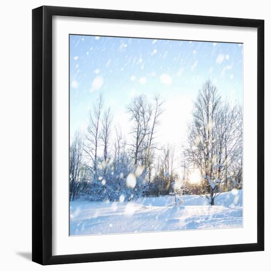 Winter Landscape with Snow-IgorKovalchuk-Framed Photographic Print