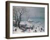 Winter Landscape with Snowfall Near Antwerp-Lucas van Valckenborch-Framed Giclee Print