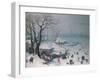 Winter Landscape with Snowfall Near Antwerp-Lucas van Valckenborch-Framed Giclee Print