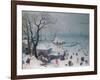 Winter Landscape with Snowfall Near Antwerp-Lucas van Valckenborch-Framed Giclee Print