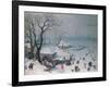 Winter Landscape with Snowfall Near Antwerp-Lucas van Valckenborch-Framed Giclee Print