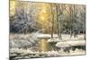 Winter Landscape With The Wood River-balaikin2009-Mounted Art Print