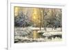 Winter Landscape With The Wood River-balaikin2009-Framed Art Print