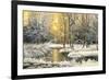 Winter Landscape With The Wood River-balaikin2009-Framed Art Print