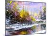 Winter Landscape With The Wood River-balaikin2009-Mounted Art Print