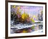 Winter Landscape With The Wood River-balaikin2009-Framed Art Print