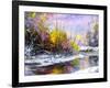 Winter Landscape With The Wood River-balaikin2009-Framed Art Print