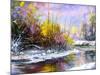 Winter Landscape With The Wood River-balaikin2009-Mounted Art Print