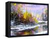 Winter Landscape With The Wood River-balaikin2009-Framed Stretched Canvas