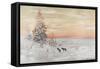 Winter Landscape with Wolves, 1915-Count Vladimir Leonidovich Muravyov-Framed Stretched Canvas