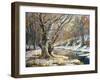 Winter Landscape With Wood And The River-balaikin2009-Framed Art Print