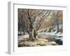 Winter Landscape With Wood And The River-balaikin2009-Framed Art Print