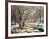 Winter Landscape With Wood And The River-balaikin2009-Framed Art Print