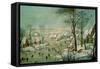 Winter Landscape-Pieter Brueghel the Younger-Framed Stretched Canvas