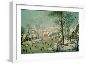 Winter Landscape-Pieter Brueghel the Younger-Framed Giclee Print