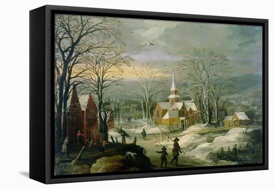 Winter Landscape-Joos or Josse de, The Younger Momper-Framed Stretched Canvas