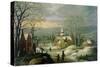 Winter Landscape-Joos or Josse de, The Younger Momper-Stretched Canvas