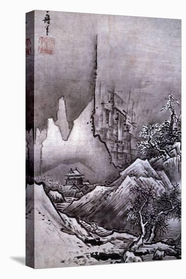 Winter Landscape-Toyo Sesshu-Stretched Canvas