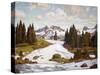 Winter Landscape-William Wendt-Stretched Canvas