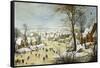 Winter Landscape-Pieter Brueghel the Younger-Framed Stretched Canvas