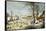 Winter Landscape-Pieter Brueghel the Younger-Framed Stretched Canvas