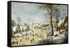 Winter Landscape-Pieter Brueghel the Younger-Framed Stretched Canvas