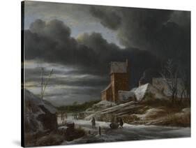 Winter Landscape-Jacob Isaacksz Van Ruisdael-Stretched Canvas