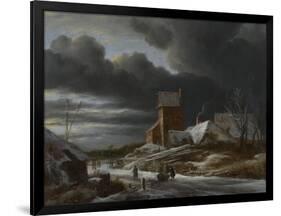 Winter Landscape-Jacob Isaacksz Van Ruisdael-Framed Art Print