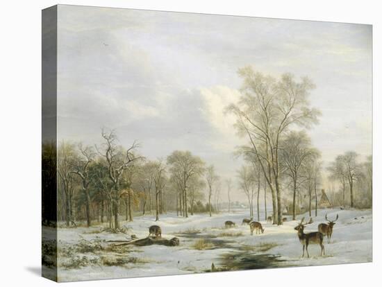 Winter Landscape-Jacobus Abels-Stretched Canvas
