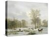 Winter Landscape-Jacobus Abels-Stretched Canvas