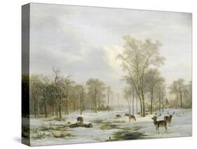 Winter Landscape-Jacobus Abels-Stretched Canvas