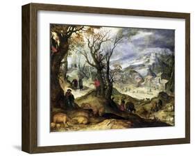 Winter Landscape-Paul Bril-Framed Art Print