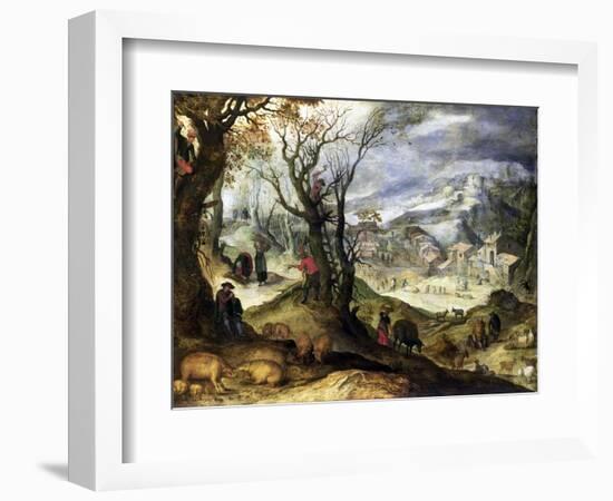 Winter Landscape-Paul Bril-Framed Art Print