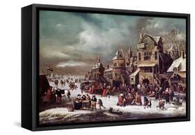 Winter Landscape-Rutger Verburgh-Framed Stretched Canvas